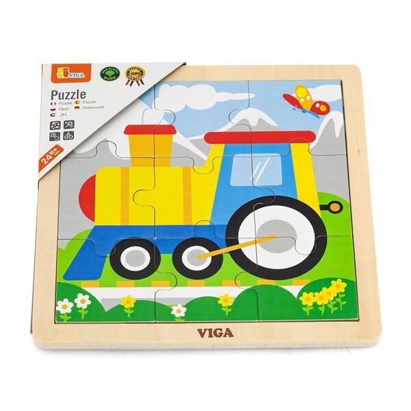 

Деревянный пазл Viga Toys Паровозик, 9 эл. (51446)