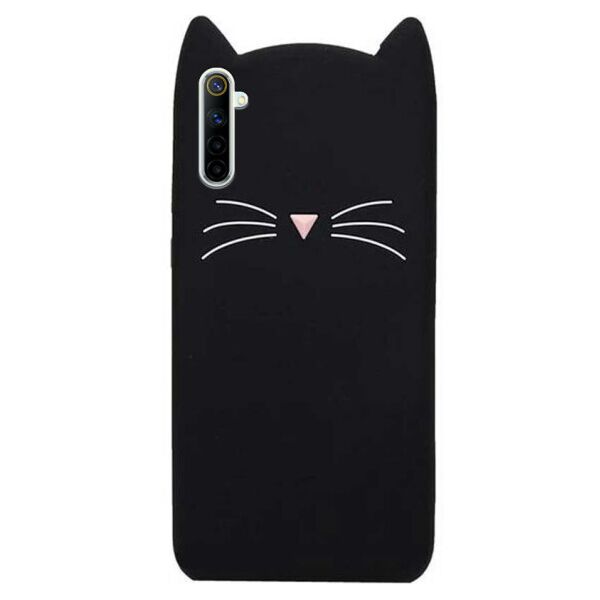 

Силиконовая накладка 3D Cat для Realme 6 Pro (Черный)