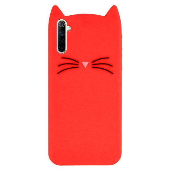 

Силиконовая накладка 3D Cat для Realme 6 Pro (Красный)