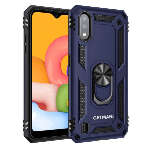 

Противоударный чехол GETMAN Serge Ring for Magnet для Samsung Galaxy A01 (DarkBlue)