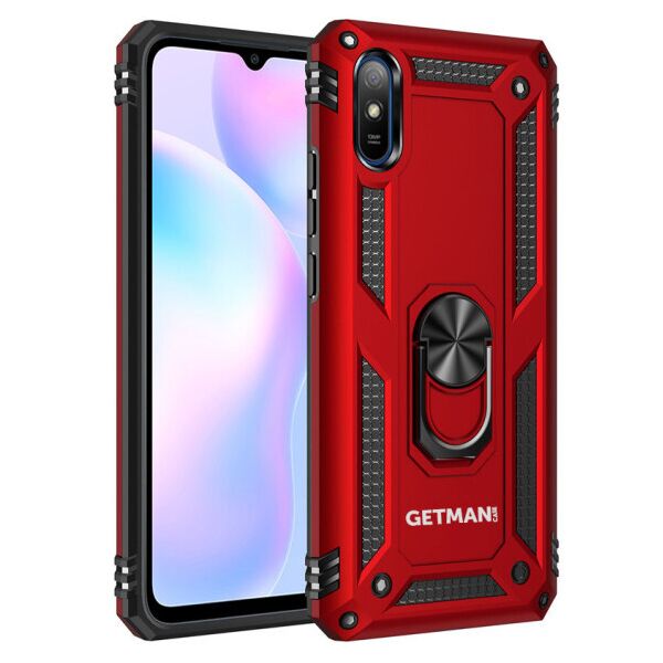 

Противоударный чехол GETMAN Serge Ring for Magnet для Xiaomi Redmi 9A (Красный)