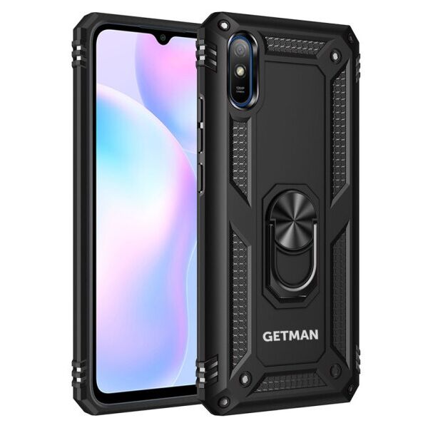 

Противоударный чехол GETMAN Serge Ring for Magnet для Xiaomi Redmi 9A (Черный)