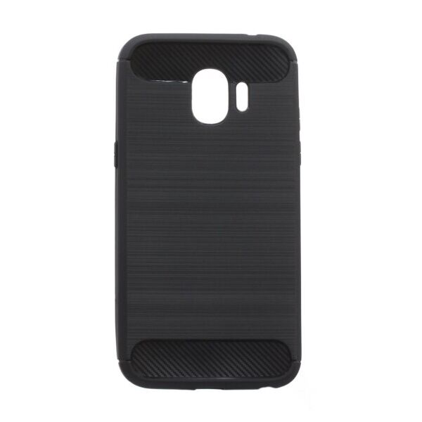 

Силиконовый противоударный чехол Polished Carbon для Samsung Galaxy J250F 2018 (Черный)