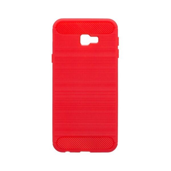 

Силиконовый противоударный чехол Polished Carbon для Samsung Galaxy J4 Plus 2018 (Красный)