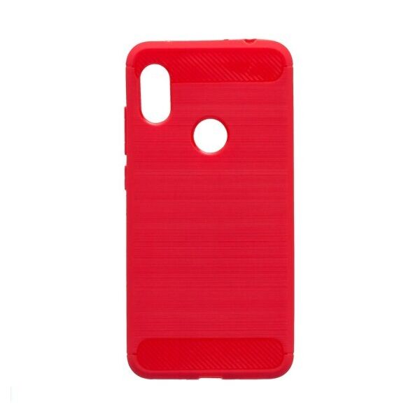 

Силиконовый противоударный чехол Polished Carbon для Xiaomi Redmi Note 6 Pro (Красный)