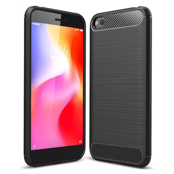 

Силиконовый противоударный чехол Polished Carbon для Xiaomi Redmi Go (Черный)