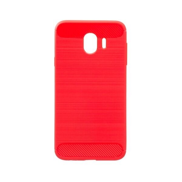 

Силиконовый противоударный чехол Polished Carbon для Samsung Galaxy J4 J400F (2018) (Красный)