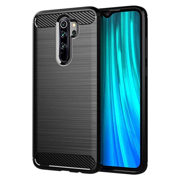 

Силиконовый противоударный чехол Polished Carbon для Xiaomi Redmi Note 8 Pro (Черный)