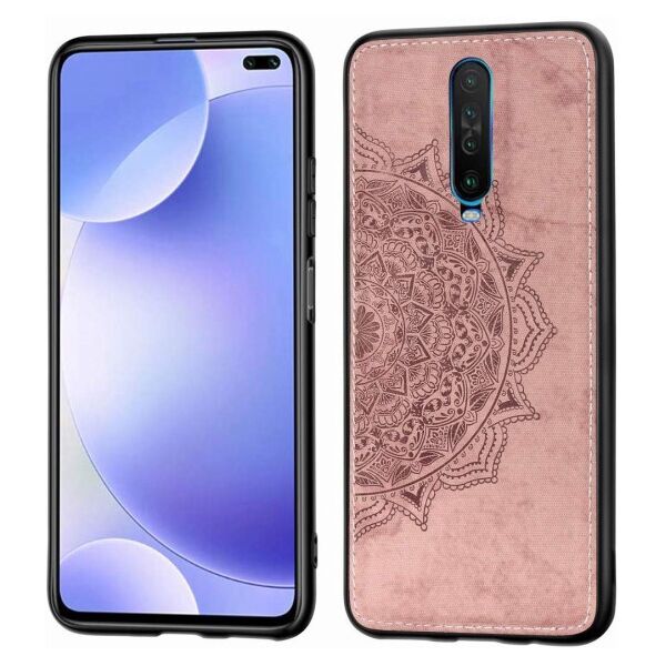 

TPU+Textile чехол Mandala с 3D тиснением для Xiaomi Redmi K30 (Розовый)