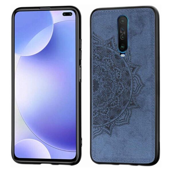 

TPU+Textile чехол Mandala с 3D тиснением для Xiaomi Redmi K30 (SteelBlue)
