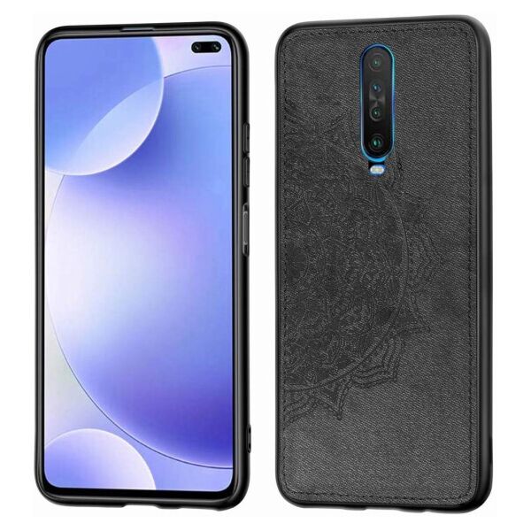 

TPU+Textile чехол Mandala с 3D тиснением для Xiaomi Redmi K30 (Черный)