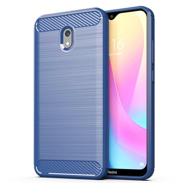 

Силиконовый противоударный чехол Polished Carbon для Xiaomi Redmi 8a (MidnightBlue)