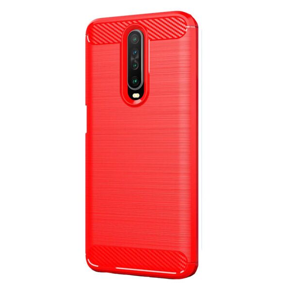 

Силиконовый противоударный чехол Polished Carbon для Xiaomi Redmi K30 (Красный)