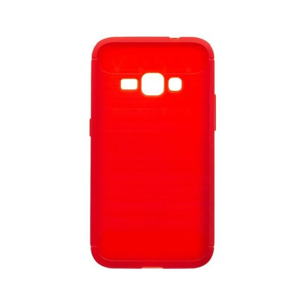 

Силиконовый противоударный чехол Polished Carbon для Samsung Galaxy J120 (Красный)