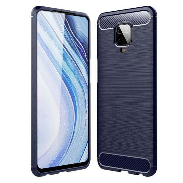 

Силиконовый противоударный чехол Polished Carbon для Xiaomi Redmi Note 9s / Note 9 Pro / Note 9 Pro Max (Синий)