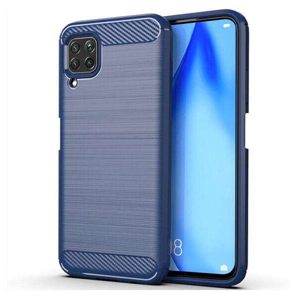 

Силиконовый противоударный чехол Polished Carbon для Huawei P40 Lite (Синий)