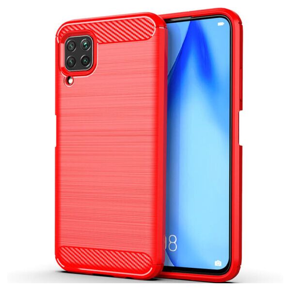 

Силиконовый противоударный чехол Polished Carbon для Huawei P40 Lite (Красный)