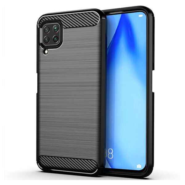 

Силиконовый противоударный чехол Polished Carbon для Huawei P40 Lite (Черный)