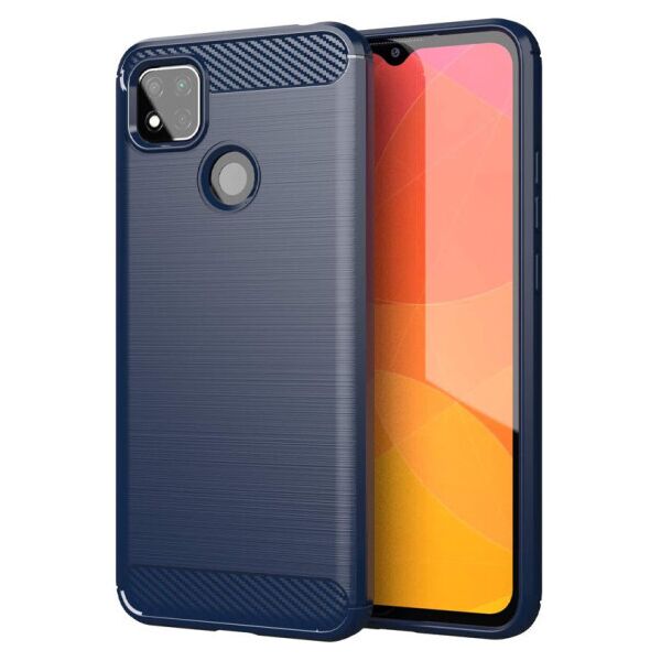 

Силиконовый противоударный чехол Polished Carbon для Xiaomi Redmi 9C (Синий)