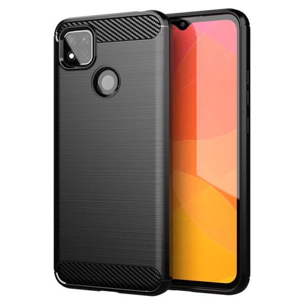 

Силиконовый противоударный чехол Polished Carbon для Xiaomi Redmi 9C (Черный)