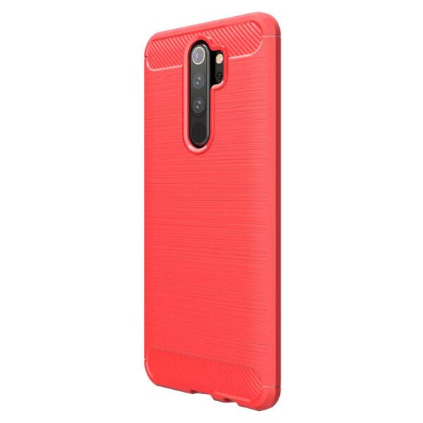 

Силиконовый противоударный чехол Polished Carbon для Xiaomi Redmi Note 8 Pro (Красный)