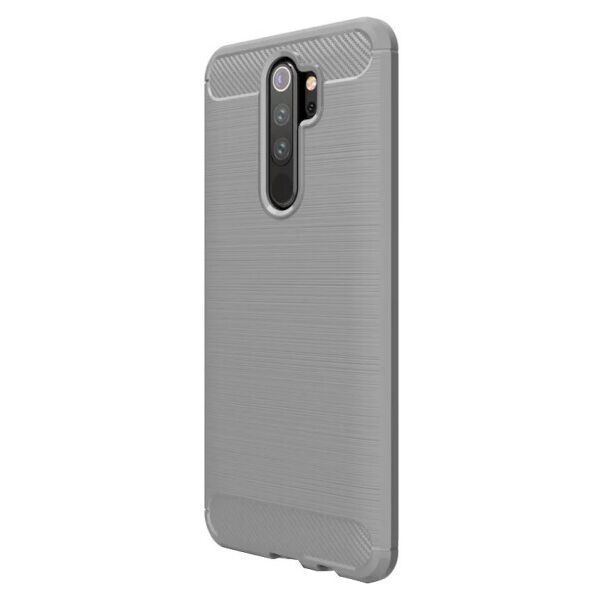 

Силиконовый противоударный чехол Polished Carbon для Xiaomi Redmi Note 8 Pro (Серый)