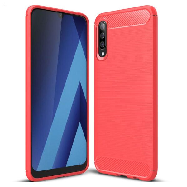 

Силиконовый противоударный чехол Polished Carbon для Samsung Galaxy A50 (A505F) / A50s / A30s (Красный)
