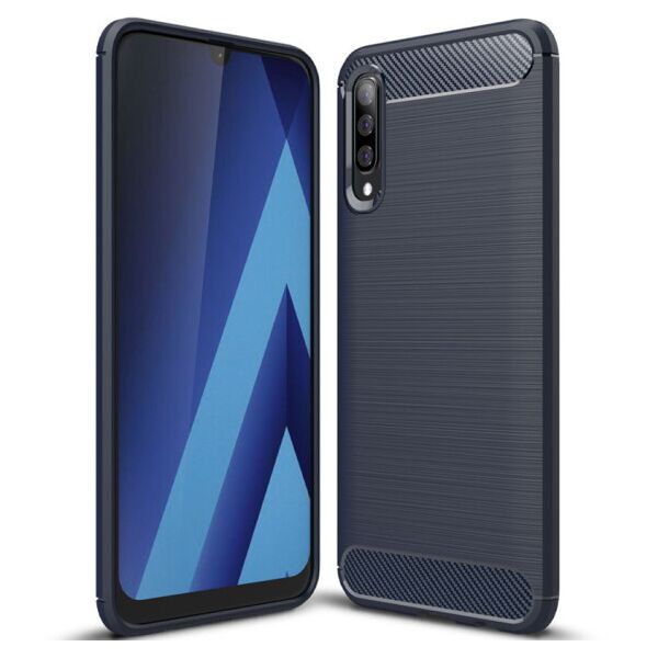 

Силиконовый противоударный чехол Polished Carbon для Samsung Galaxy A50 (A505F) / A50s / A30s (Синий)