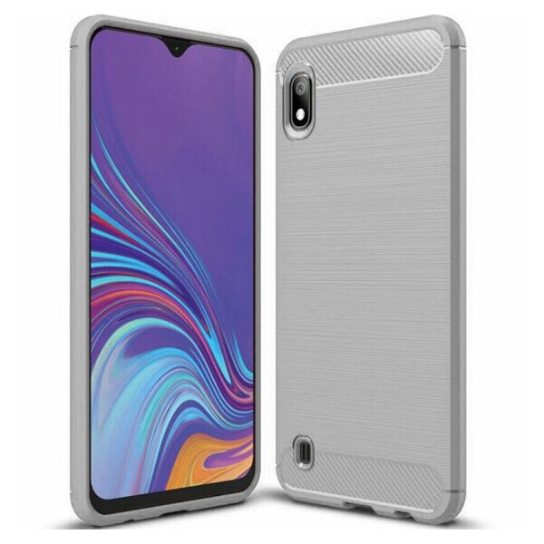 

Силиконовый противоударный чехол Polished Carbon для Samsung Galaxy A10 / M10 (Серый)