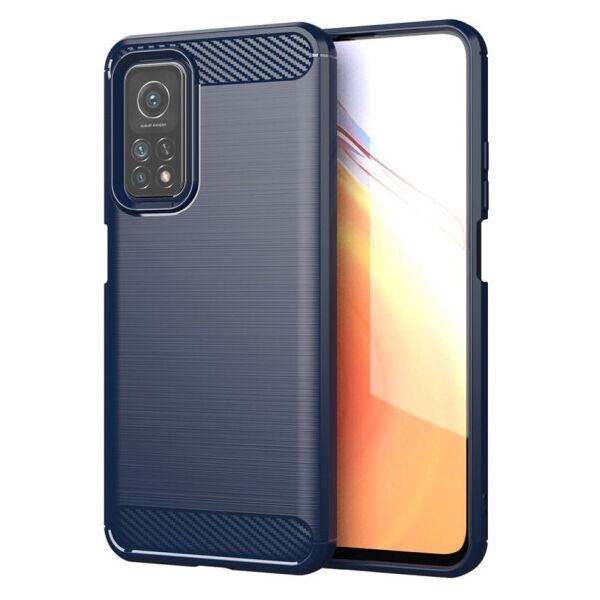 

Силиконовый противоударный чехол Polished Carbon для Xiaomi Mi 10T / Mi 10T Pro (Синий)