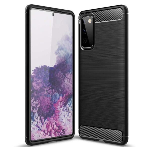 

Силиконовый противоударный чехол Polished Carbon для Samsung Galaxy S20 FE (Черный)