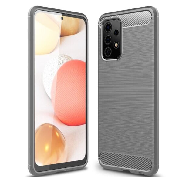 

Силиконовый противоударный чехол Polished Carbon для Samsung Galaxy A52 5G (Серый)