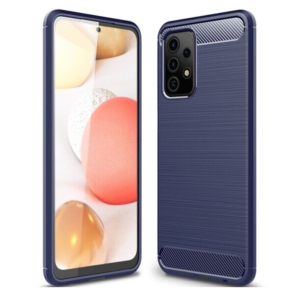 

Силиконовый противоударный чехол Polished Carbon для Samsung Galaxy A52 5G (Синий)