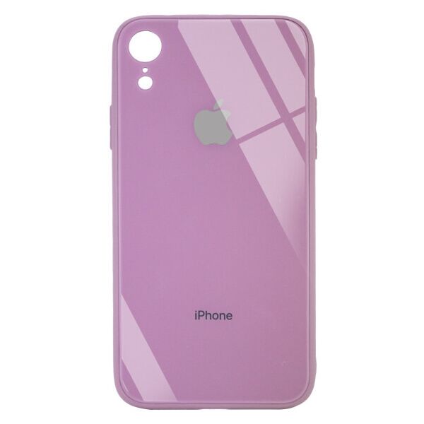 

TPU+Glass чехол GLOSSY Logo Full camera (opp) для Apple iPhone XR (6.1") (Plum)