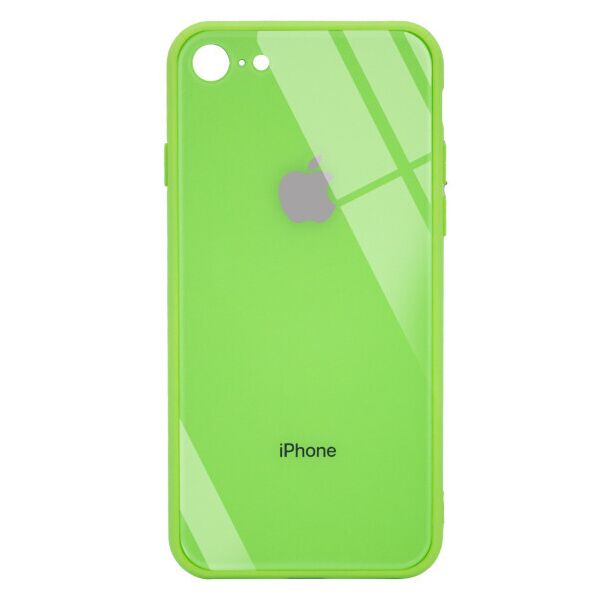 

TPU+Glass чехол GLOSSY Logo Full camera (opp) для Apple iPhone 7 / 8 / SE (2020) (4.7") (Желто-Зеленый)