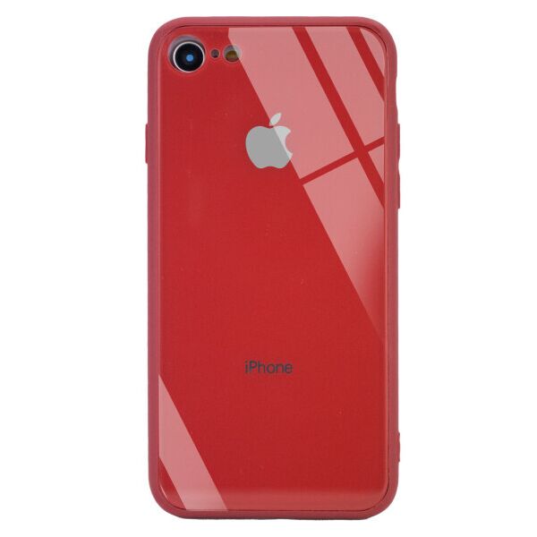 

TPU+Glass чехол GLOSSY Logo Full camera (opp) для Apple iPhone 7 / 8 / SE (2020) (4.7") (Красный)