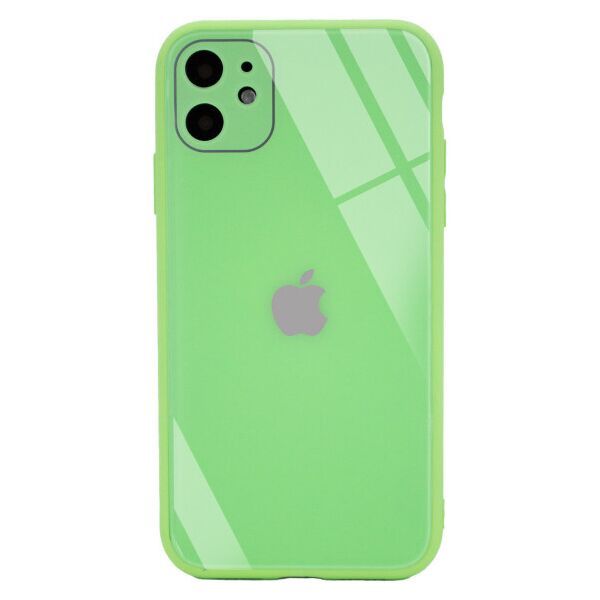 

TPU+Glass чехол GLOSSY Logo Full camera (opp) для Apple iPhone 11 (6.1") (Желто-Зеленый)