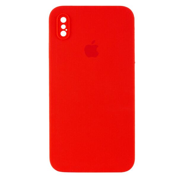 

Чехол Silicone Case Square Full Camera Protective (AA) для Apple iPhone X / XS (5.8") (Красный)