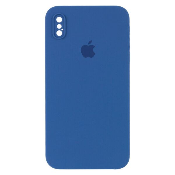 

Чехол Silicone Case Square Full Camera Protective (AA) для Apple iPhone X / XS (5.8") (Темно-синий)