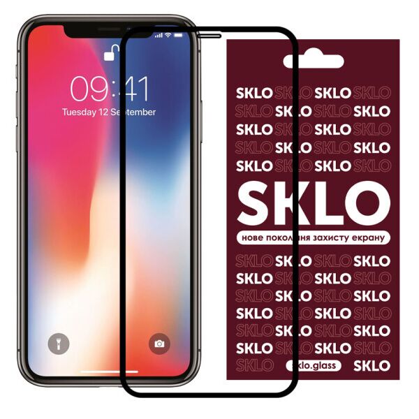 

Защитное стекло SKLO 3D (full glue) для Apple iPhone 11 Pro / X / XS (5.8") (Черный)