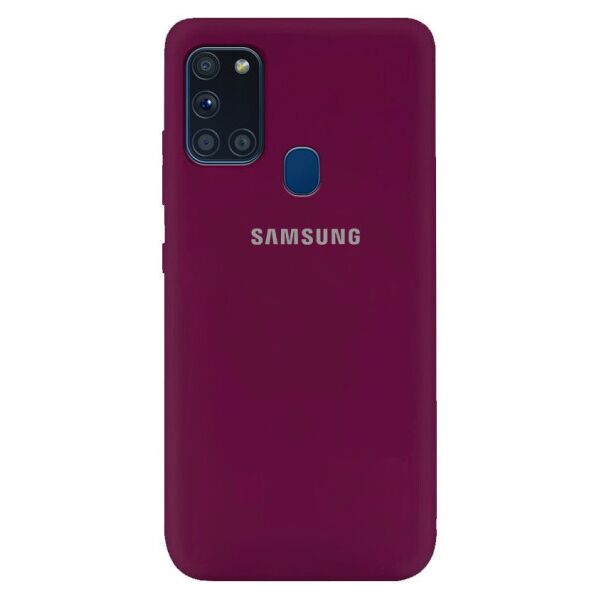 

Чехол Silicone Cover My Color Full Protective (A) для Samsung Galaxy A21s (Бордовый)