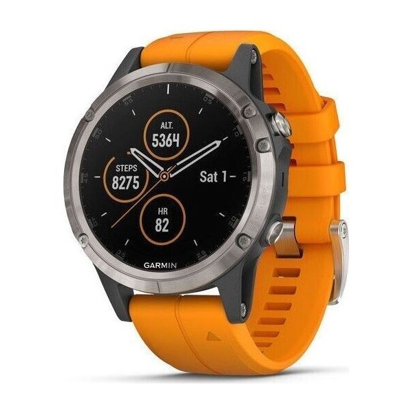 

Смарт-часы Garmin Fenix 5 Plus Sapphire Orange (010-01988-05)