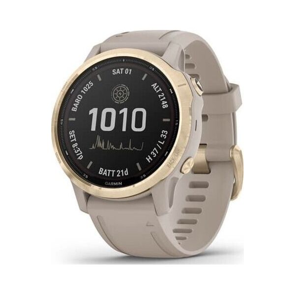 

Смарт-часы Garmin Fenix 6S Pro Solar Edition Light gold with light sand band (010-02409-11)