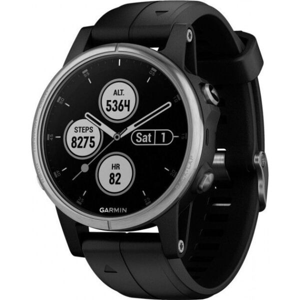 

Смарт-часы Garmin Fenix 5S Plus Silver with Black Band (010-01987-21)
