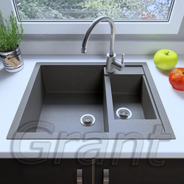 

Гранитная кухонная мойка Grant Duplex серый