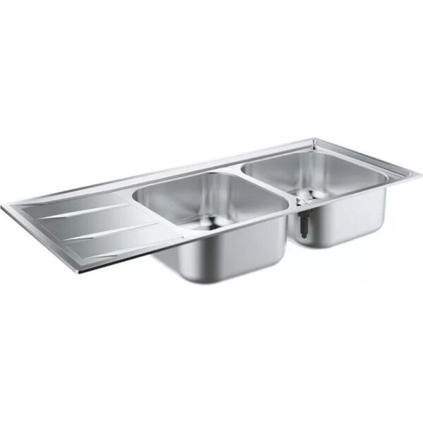 

Прямоугольная Кухонная мойка Grohe EX Sink K400 двойная с крылом 31587SD0