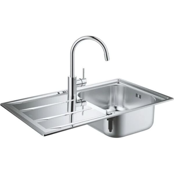 

Набор кухонная мойка Grohe EX Sink 31570SD0 K400 смеситель Concetto 32663001