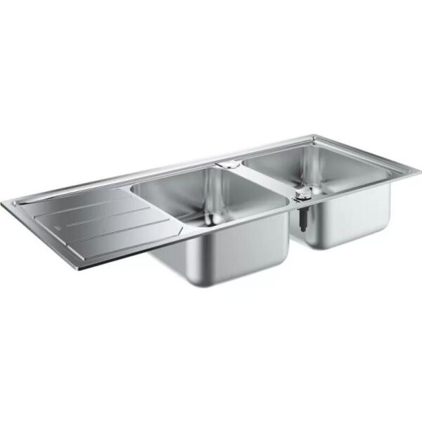 

Прямоугольная Кухонная мойка Grohe EX Sink K500 двойная с крылом 31588SD0