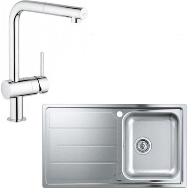 

Набор кухонная мойка Grohe EX Sink 31573SD0 K500 и смеситель Minta 32168000