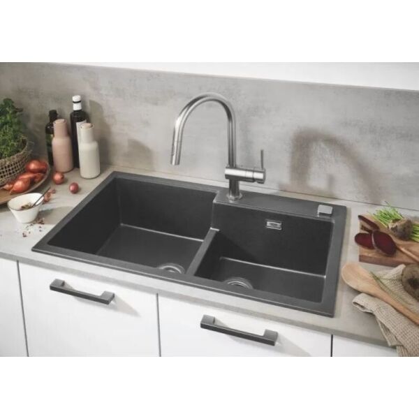 

Прямоугольная мойка для кухни гранитная Grohe EX Sink K500 двойная 31649AT0 раковина